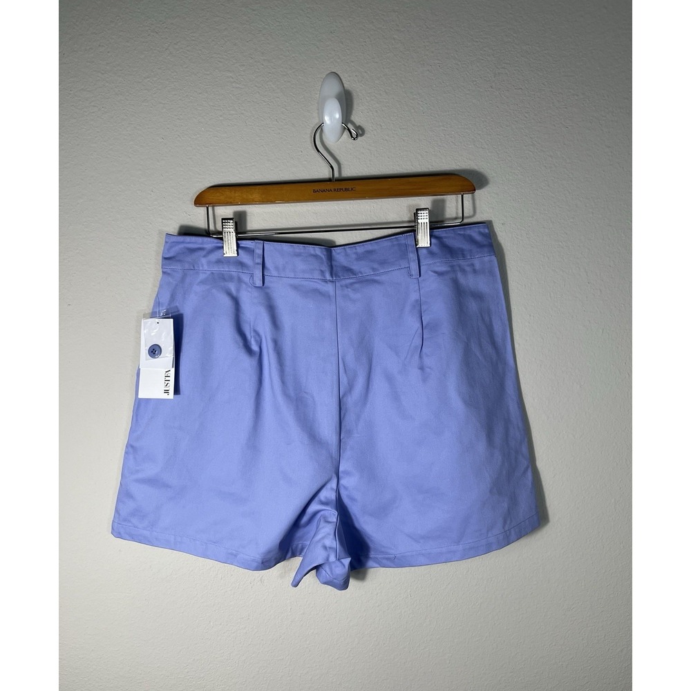 Just Fab Lavender Womens Pleated Shorts NWT Sz L - Picture 2 of 13
